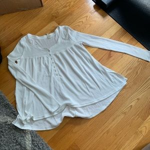 Free People women’s white oversized Henley